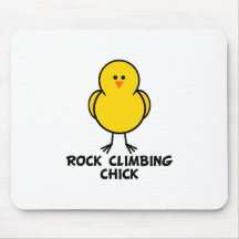Rock Climbing Chick Mouse Mats