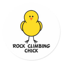 Rock Climbing Chick Stickers