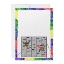 Rock Climbing Invitation - Crayon