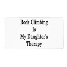 Rock Climbing Is My Daughter's Therapy Custom Shipping Labels