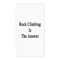 Rock Climbing Is The Answer Personalized Shipping Labels
