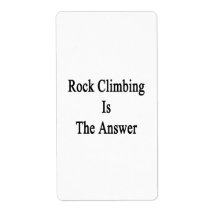 Rock Climbing Is The Answer Shipping Label