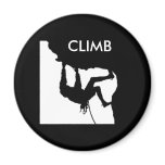 rock climbing fridge magnet