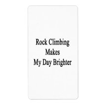 Rock Climbing Makes My Day Brighter Personalized Shipping Label