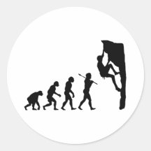 Rock Climbing Round Sticker