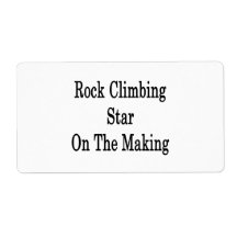 Rock Climbing Star On The Making Personalized Shipping Labels