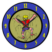 Rock Climbing Wall Clock