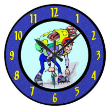 Rock Climbing Wall Clock