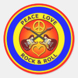 ROCK D'AMOUR DE PAIX AUTOCOLLANTS