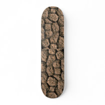 Rock fence close-up skate board