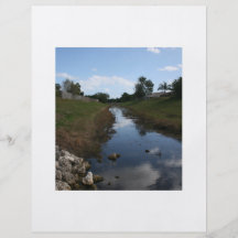 Rock Fence Water House Florida Picture Flyers
