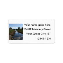Rock Fence Water House Florida Picture Address Label