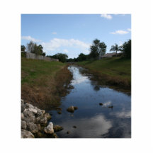 Rock Fence Water House Florida Picture Photo Sculptures