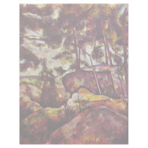Rock Forest Of Fontainebleau By Paul Cézanne Custom Letterhead