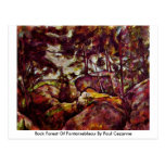 Rock Forest Of Fontainebleau By Paul Cezanne Postcard