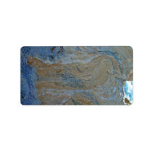 Rock fossils pattern personalized address label