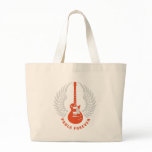 rock guitar tote bag