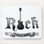 Rock Guitar black mousepads