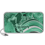 Rock Guitarist Green Notebook Speakers