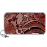 Rock Guitarist Pink and Red Iphone Speaker