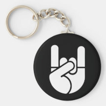 Rock Hand Stencil Keychains