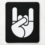 Rock Hand Stencil Mouse Mat