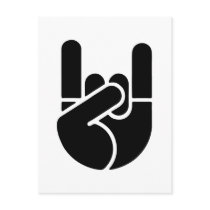 Rock Hand Stencil Postcard