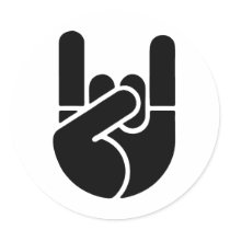 Rock Hand Stencil Stickers