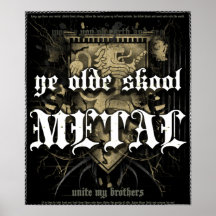 Rock=Life 'Ye Olde Skool Metal' Extreme Vintage Print