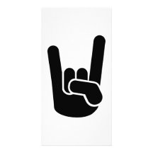 Rock Metal Hand Custom Photo Card