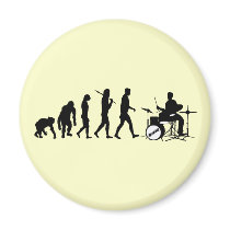 Rock Music Drummer and Jazz Dubstep Drums Fridge Magnets