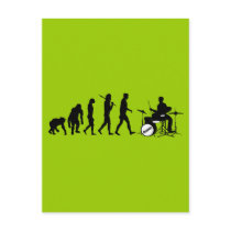 Rock Music Drummer and Jazz Dubstep Drums Post Card