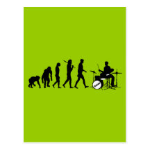 Rock Music Drummer and Jazz Dubstep Drums Post Card