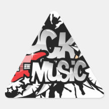 Rock Music Triangle Stickers