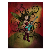 Rock N Roll Fairy Post Card