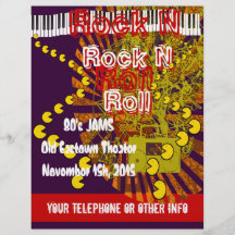Rock N Roll Flyer 80s Jam