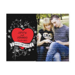 Rock n Roll Grungy Heart (Red) Save the Date Photo Post Card