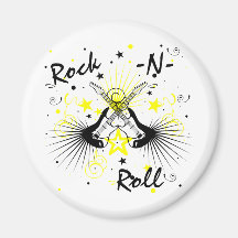 Rock n Roll Guitars Fridge Magnets