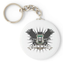 Rock n Roll Heraldry Keychain