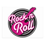 Rock N Roll rockabilly record design Postcards