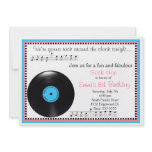Rock N Roll Sock Hop 1950's Birthday Invitation