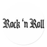 rock n roll round sticker