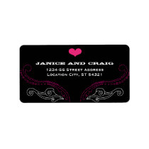 Rock 'n' Roll Wedding Poster (Black / Pink)