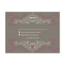 Rock 'n' Roll Wedding Poster (Pewter / Pink) RSVP