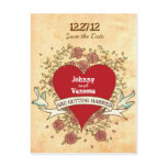 Rock 'n' Roll Wedding (Roses) Save the Date Postcard