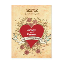 Rock 'n' Roll Wedding (Roses) Save the Date