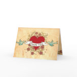 Rock 'n' Roll Wedding (Roses) Thank You Greeting Card