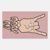 ROCK ON custom colour stickers