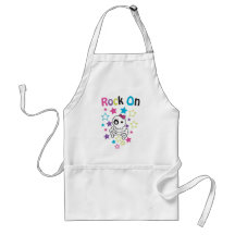 ROCK ON CUTE SKULLS AND BONES FOR GIRLS APRONS