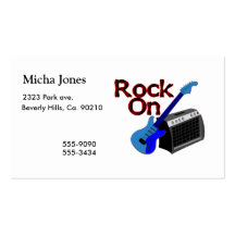 Rock On Guitar & Amp Business Card Template